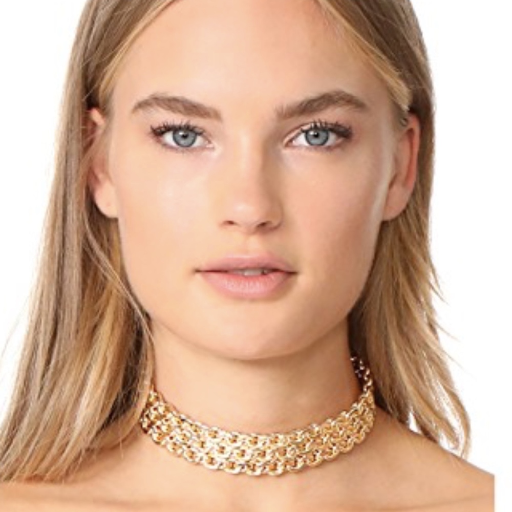 Polished Gold Multi-Link Choker Necklace - Women Jewelry Necklaces